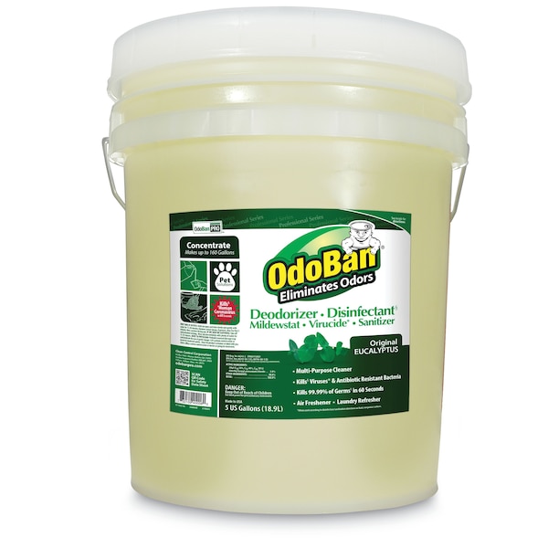 Odoban Concentrated Odor Eliminator and Disinfectant, Eucalyptus, 5 gal Pail CCC 911062-5G - main